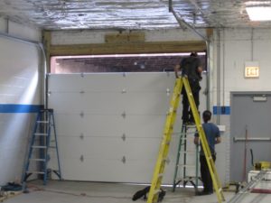Commercial garage door installation